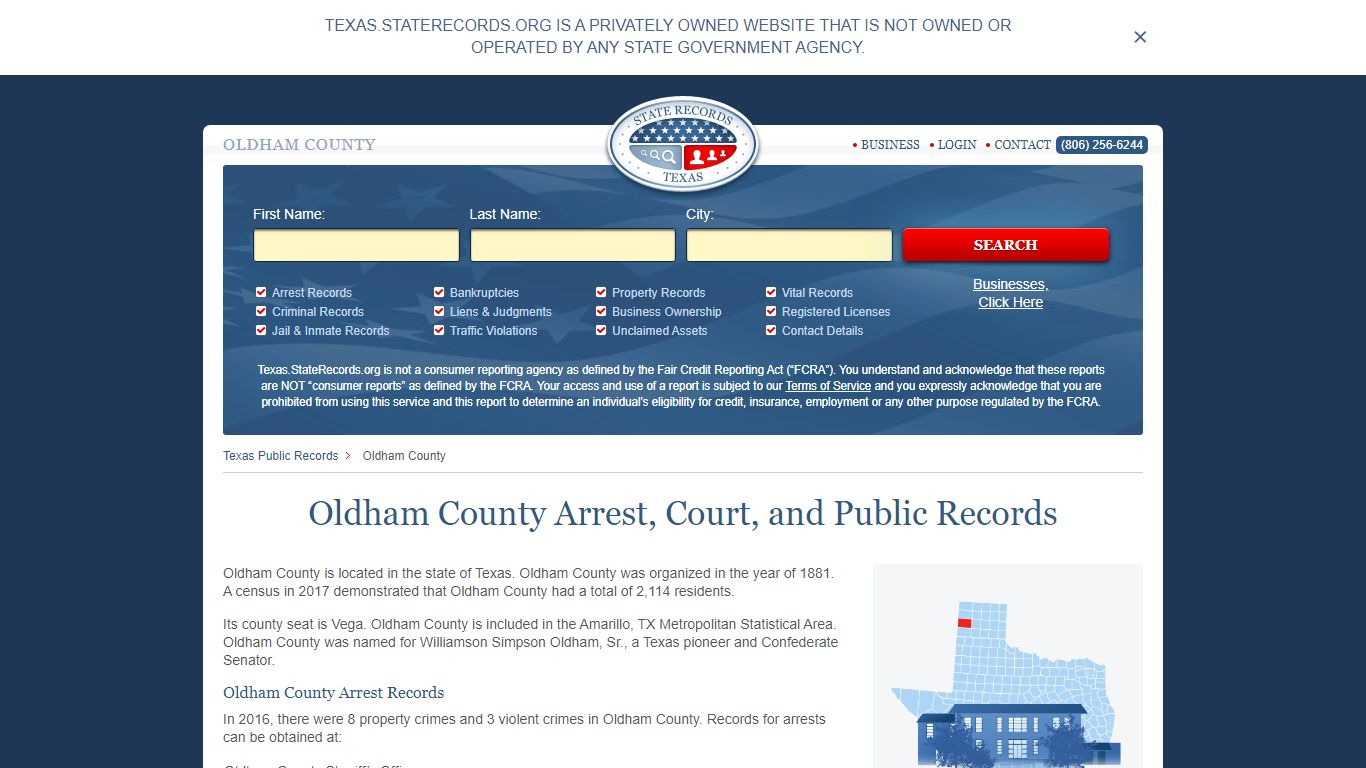 Oldham County Arrest, Court, and Public Records